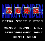 Ninja Gaiden (USA, Europe)