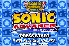 2合1 索尼克大冒险和索尼克弹珠球 2 Games in 1 - Sonic Pinball Party + Sonic Advance(US)(M6)(Sega)(128Mb)