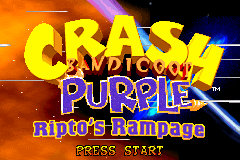 古惑狼-暴跳的罗彼德与紫色宝贝龙 Crash Bandicoot Purple - Ripto's Rampage(US)(Vivendi)(128Mb)
