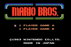 任天堂FC珍藏游戏系列第11辑-马里奥兄弟 Famicom Mini Vol. 11 - Mario Bros.(JP)(Nintendo)(32Mb)