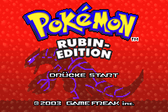 口袋妖怪-红宝石 Pokemon - Rubin-Edition(DE)(Nintendo)(128Mb)