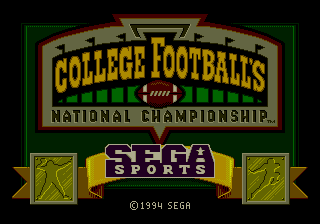 College Football's National Championship (USA) (Beta) (1994-05-17)