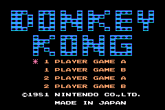 任天堂FC珍藏游戏系列第2辑-大金钢 Famicom Mini Vol. 02 - Donkey Kong(JP)(Nintendo)(32Mb)