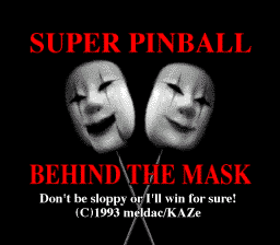 Super Pinball - Behind the Mask (Japan)
