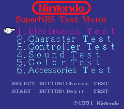 World Class Service Super Nintendo Tester (USA)